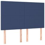 vidaXL Sommier à lattes de lit avec matelas Bleu 180x200 cm Tissu