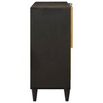 vidaXL Meuble d'appoint avec stockage Noir et or 80 x 33 5 x 75 cm