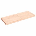 vidaXL Dessus de table bois massif non traité bordure assortie