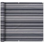 Vidaxl paravent de balcon tissu oxford 90 x 400 cm bande gris