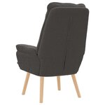 vidaXL Fauteuil relaxant Gris foncé 69 x 74 x 93 cm tissu