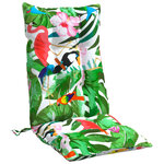 vidaXL Coussins de chaise à dossier haut lot de 2 multicolore