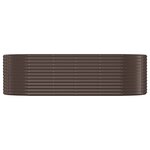 vidaXL Lit surélevé de jardin Acier galvanisé marron