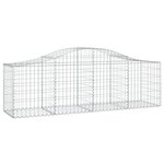 vidaXL Paniers à gabions arqués 12 Pièces 200x50x60/80 cm Fer galvanisé