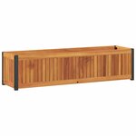 vidaXL Jardinière 110x30x27 5 cm bois massif d'acacia et acier