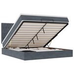 VidaXL Cadre de lit ottoman avec matelas gris foncé 180x200cm velours