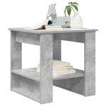 vidaXL Table basse Gris béton 51 x 50 x 50 cm Bois d'ingénierie