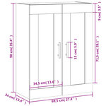 vidaXL Armoire murale sonoma gris 69 5x34x90 cm bois d'ingénierie