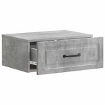 vidaXL Cabinet de chevet mural Gris béton 49 x 34 5 x 20 cm