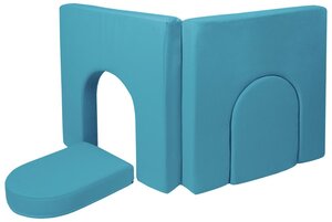 Module complémentaire pour canapé modulable en mousse turquoise