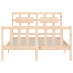 vidaXL Cadre de lit sans matelas bois de pin massif