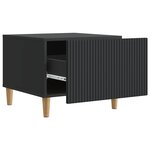 vidaXL Table basse avec tiroir Noir 49 x 50 x 40 cm Bois d'ingénierie
