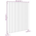 vidaXL Tête de lit murale Noir 95 5x3x110 cm Bois massif de pin