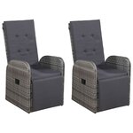 vidaXL Ensemble à manger de jardin 5 Pièces Gris