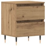 vidaXL Cabinet de chevet avec tiroir Chêne artisanal 40 x 35 x 50 cm