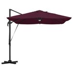 vidaXL Parasol Roma à Bras Déporté Rouge  Noir 352 x 251 x 265 cm