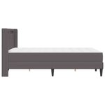vidaXL Cadre de lit avec matelas Gris 120 x 200 cm Simili cuir