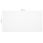 vidaXL Protecteur de table mat 200x100 cm 1 6 mm PVC