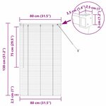 vidaXL Store de Fenêtre avec des rideaux Manuel Gris foncé Aluminium