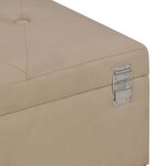 vidaXL Banc avec compartiment de rangement 105 cm Beige Velours