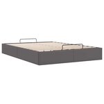 vidaXL Cadre de lit ottoman sans matelas gris 140x200 cm similicuir