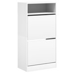 vidaXL Armoire à chaussures blanc 60x34x116 cm bois d'ingénierie