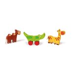 3 animaux de Safari magnetique sur roulette