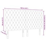 vidaXL Tête de Lit en Velours avec tête de lit Noir 160 cm Velours