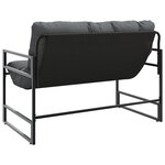 vidaXL Banc de jardin avec coussin anthracite 113 cm acier