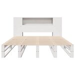 vidaXL Lit bibliothèque sans matelas blanc 160x200 cm bois massif