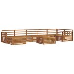 vidaXL Ensemble de canapés d'extérieur 8 Pièces Naturel