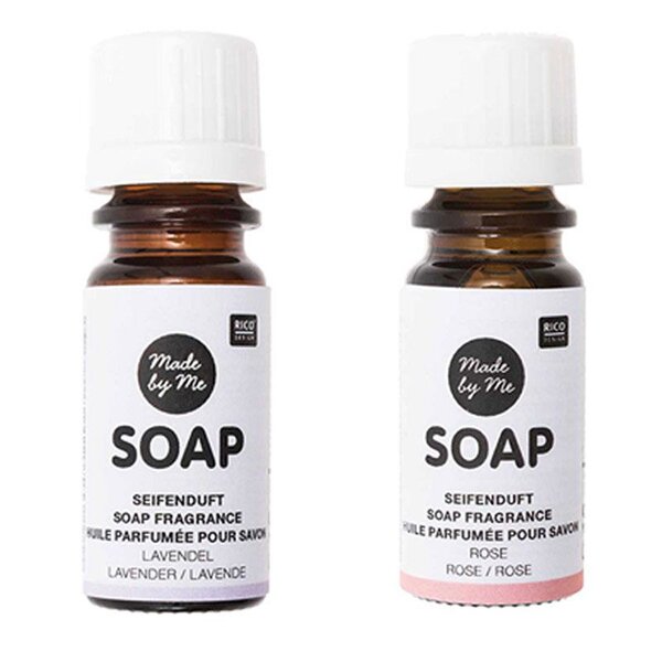 2 huiles parfumées 10 ml pour savon - lavande  rose