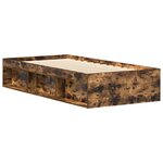 vidaXL Cadre de lit sans matelas chêne fumé 90x200 cm