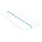 vidaXL Lit de repos avec matelas 90x200 cm Blanc Bois de pin massif