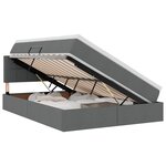 vidaXL Lit avec rangement et matelas Gris foncé 140 x 190 cm Velours