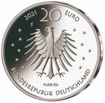 Pièce de monnaie 20 euro Allemagne 2021 F argent BE – Dame Holle
