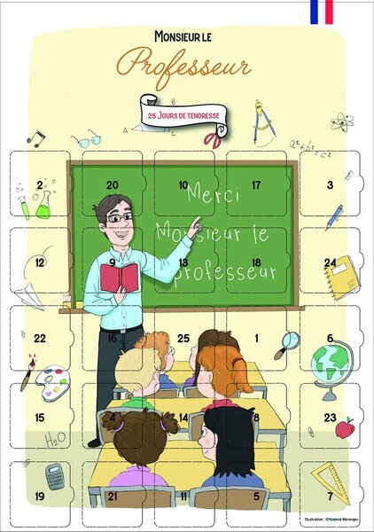 Calendrier 25 jours Merci Professeur