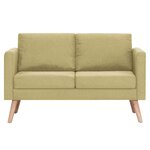 vidaXL Canapé à 2 places tissu vert
