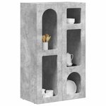 vidaXL Buffet Gris béton 59 x 35 x 100 5 cm Bois d'ingénierie