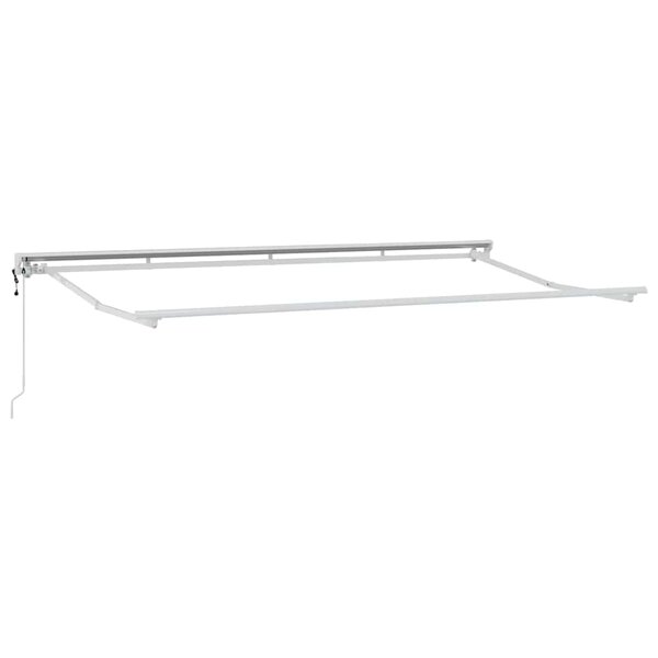 vidaXL Cadre d'auvent Réglable Blanc 4 x 2 m Acier