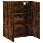 vidaXL Armoire murale chêne fumé 69 5x34x90 cm