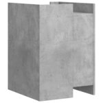 vidaXL Table de chevet gris béton 45x50x65 cm bois d'ingénierie