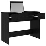 vidaXL Coiffeuse avec miroir Chêne noir 100x45x76 cm