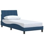 vidaXL Cadre de lit sans matelas Hanko bleu 80x200 cm tissu