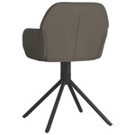 vidaXL Chaises pivotantes à manger lot de 2 Gris foncé Velours