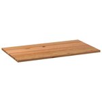 vidaXL Dessus de table marron clair bois chêne massif rectangulaire