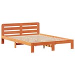 vidaXL Cadre de lit sans matelas cire marron 160x200cm bois pin massif