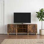 vidaXL Meuble TV 150 x 31 x 50 cm Chêne fumé Bois d'ingénierie