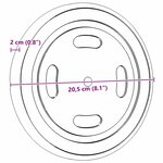 vidaXL Roues Espace avec roue 2 pc Marron 20.5 x 20.5 x 2 cm