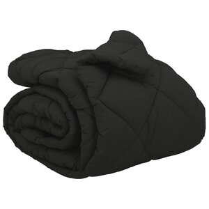 vidaXL Duvet d'hiver Noir 240 x 260 cm Microfibre